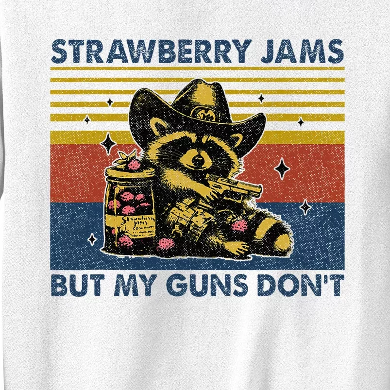 Strawberry Jams But My Toy Dont Western Cowboy Raccoon Sweatshirt