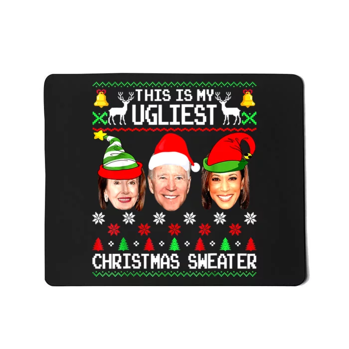 Santa Joe Biden This Is My Ugliest Christmas Sweater Ugly Mousepad