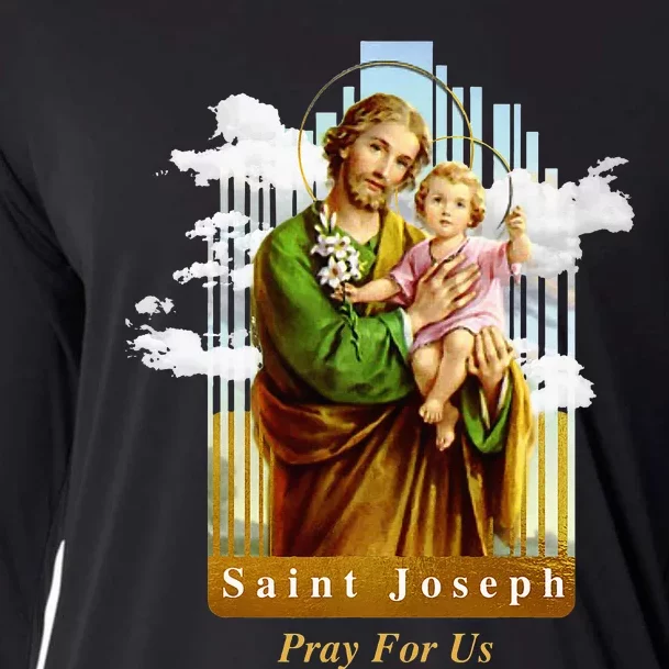 Saint Joseph Catholic Church St. Joseph With Infant Jesus Cooling Performance Long Sleeve Crew