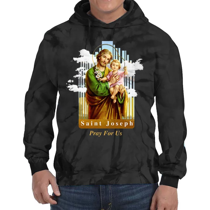 Saint Joseph Catholic Church St. Joseph With Infant Jesus Tie Dye Hoodie