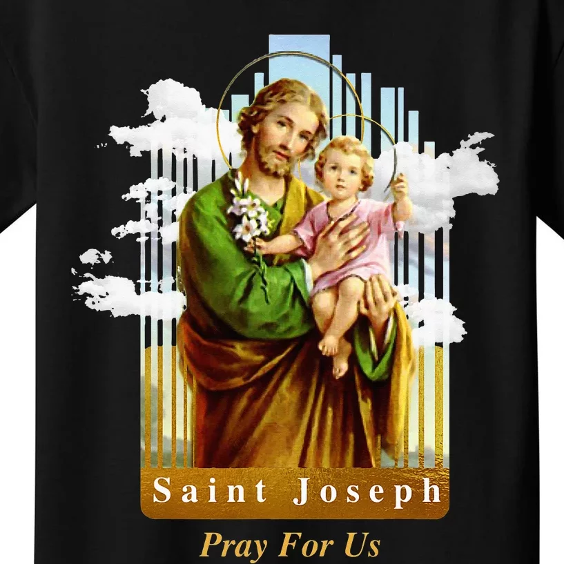 Saint Joseph Catholic Church St. Joseph With Infant Jesus Kids T-Shirt