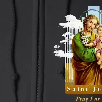 Saint Joseph Catholic Church St. Joseph With Infant Jesus Full Zip Hoodie