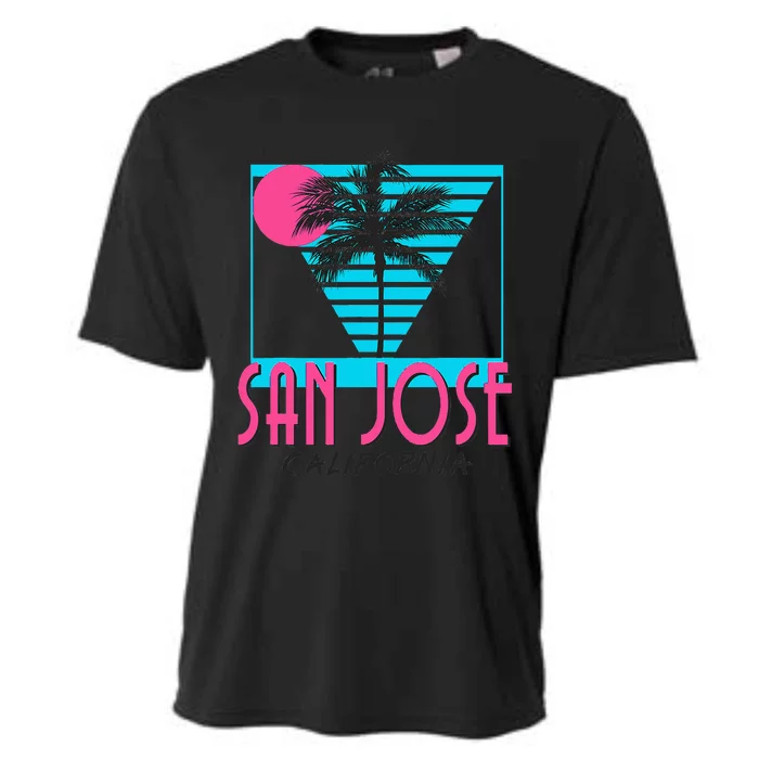 San Jose California Retro Ca Cool Cooling Performance Crew T-Shirt