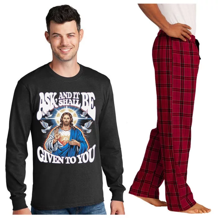 Spirituality Jesus Christ Christian Religion Prayer Long Sleeve Pajama Set