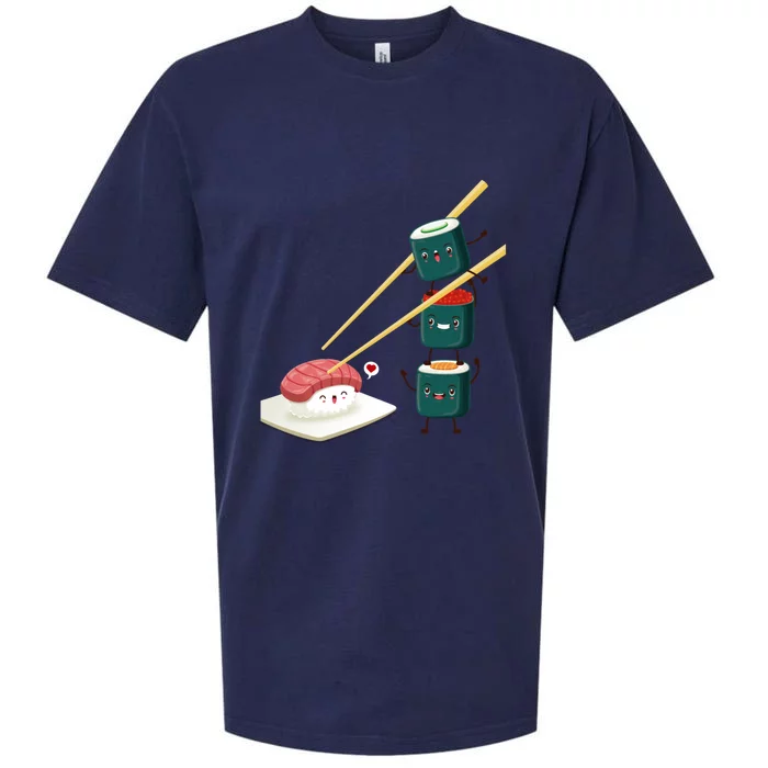 Sushi Japanese Cuisine, Sushi Emoji Sueded Cloud Jersey T-Shirt