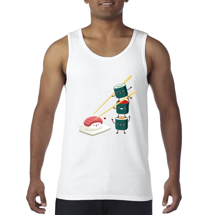 Sushi Japanese Cuisine, Sushi Emoji Tank Top