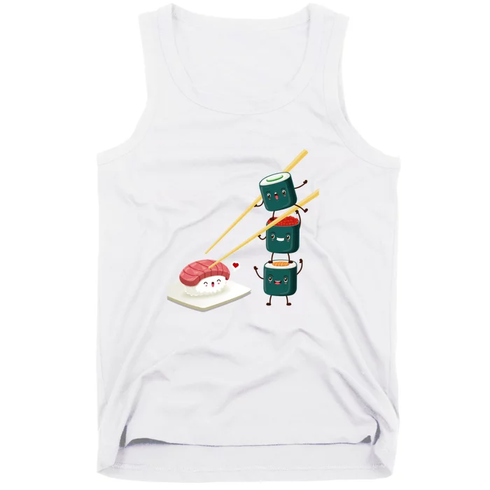 Sushi Japanese Cuisine, Sushi Emoji Tank Top