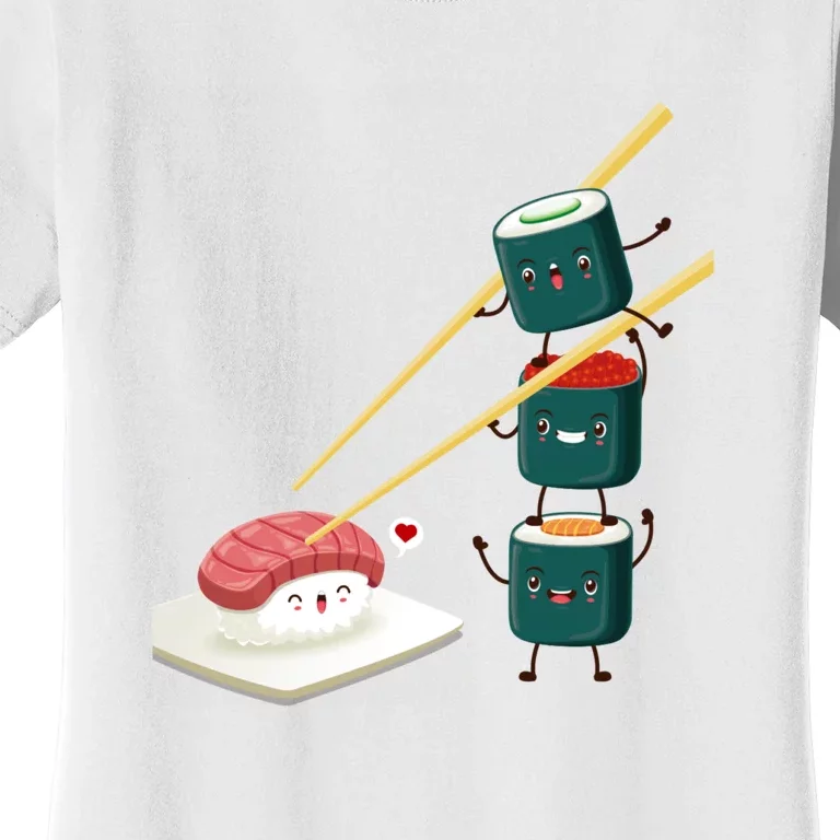 Sushi Japanese Cuisine, Sushi Emoji Women's T-Shirt