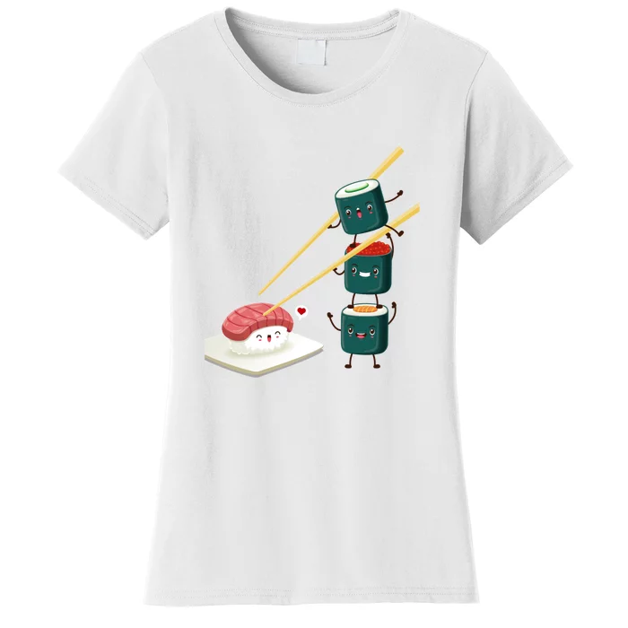 Sushi Japanese Cuisine, Sushi Emoji Women's T-Shirt