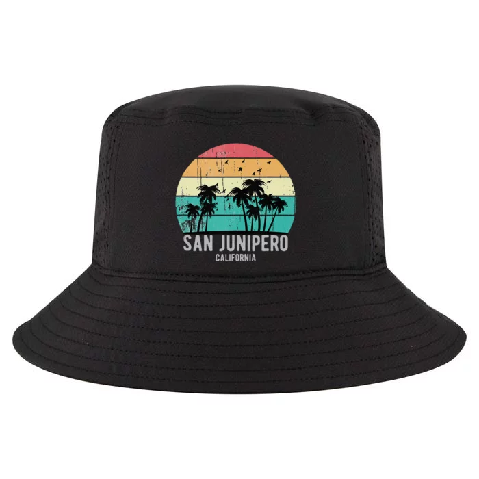 San Junipero California Beach Retro Vacation Souvenir Cool Comfort Performance Bucket Hat