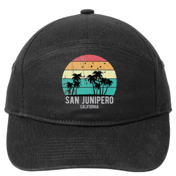 San Junipero California Beach Retro Vacation Souvenir 7-Panel Snapback Hat