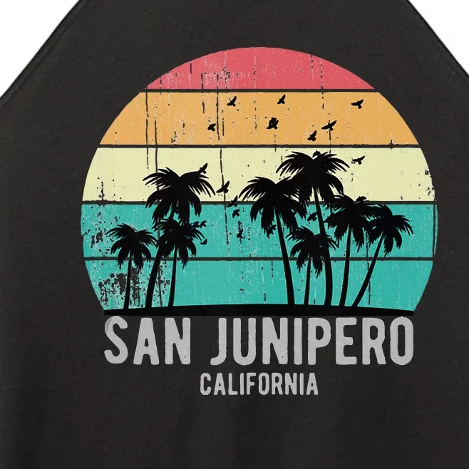 San Junipero California Beach Retro Vacation Souvenir Women’s Perfect Tri Rocker Tank