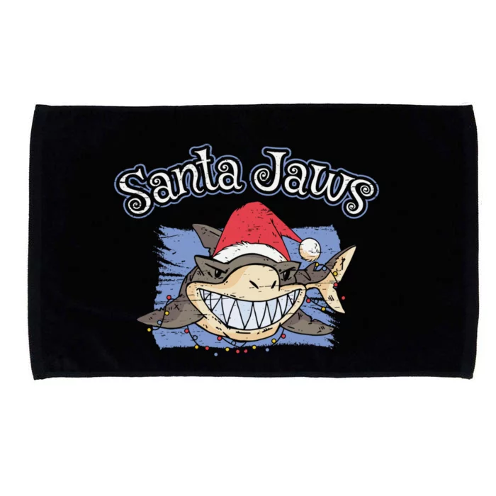 Santa Jaws Christmas Holidays Shark Sea Creature Claus Xmas Meaningful Gift Microfiber Hand Towel