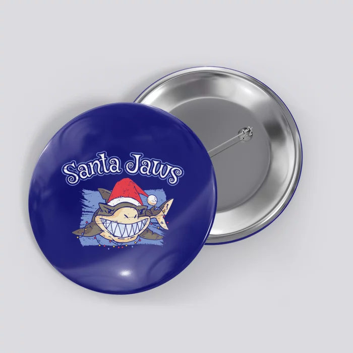 Santa Jaws Christmas Holidays Shark Sea Creature Claus Xmas Meaningful Gift Button