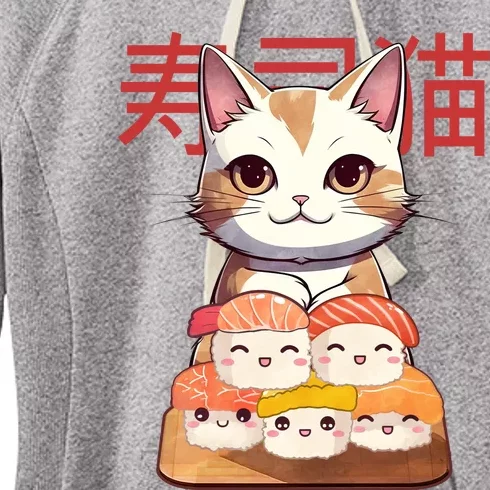 Sushi Japanese Cat Cute Gift Women's Fleece Hoodie