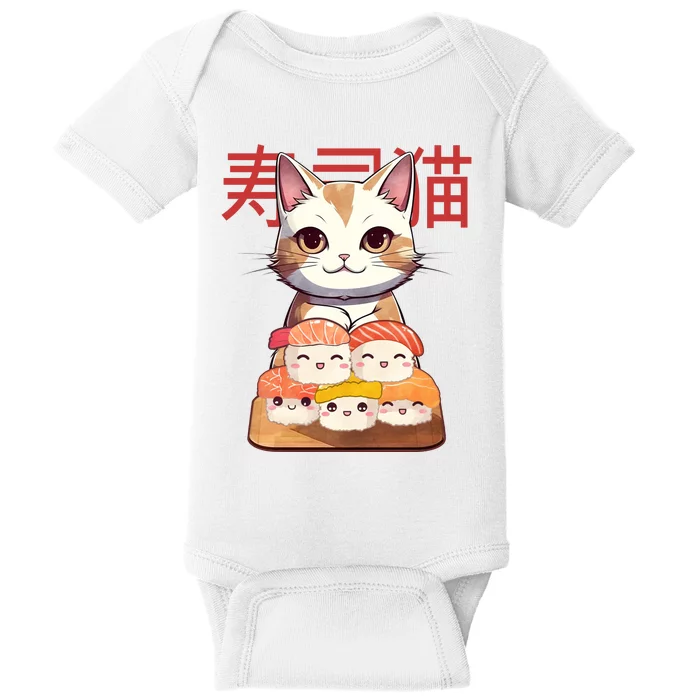 Sushi Japanese Cat Cute Gift Baby Bodysuit