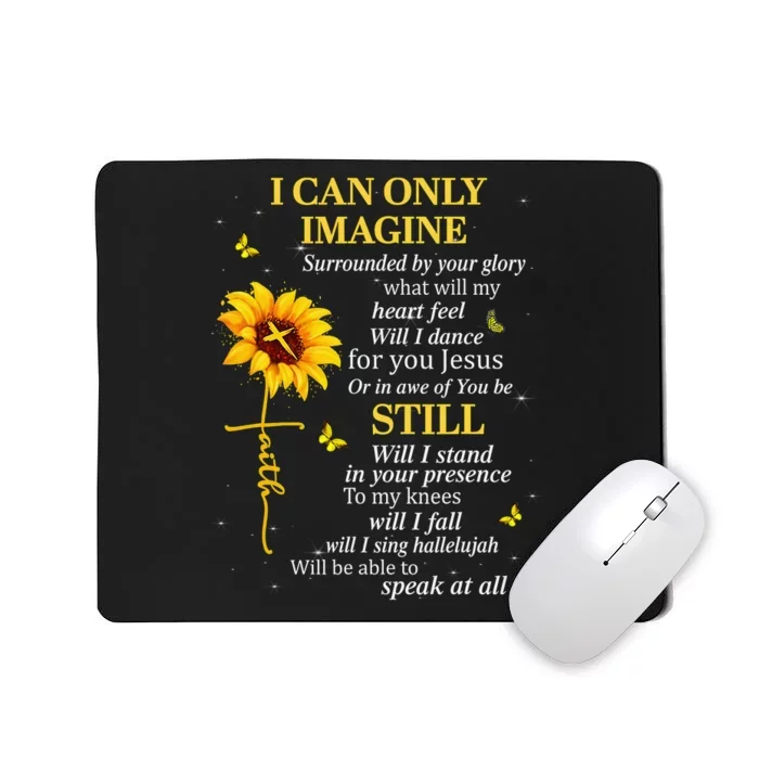 Sunflower Jesus Christian Bible Verse Faith In Christ Mousepad