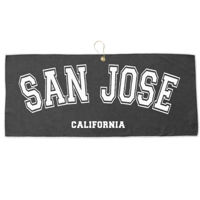 San Jose California Large Microfiber Waffle Golf Towel