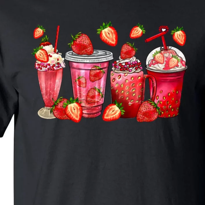 Strawberry Juice Coffee Cups Strawberry Festival Fruit Lover Tall T-Shirt