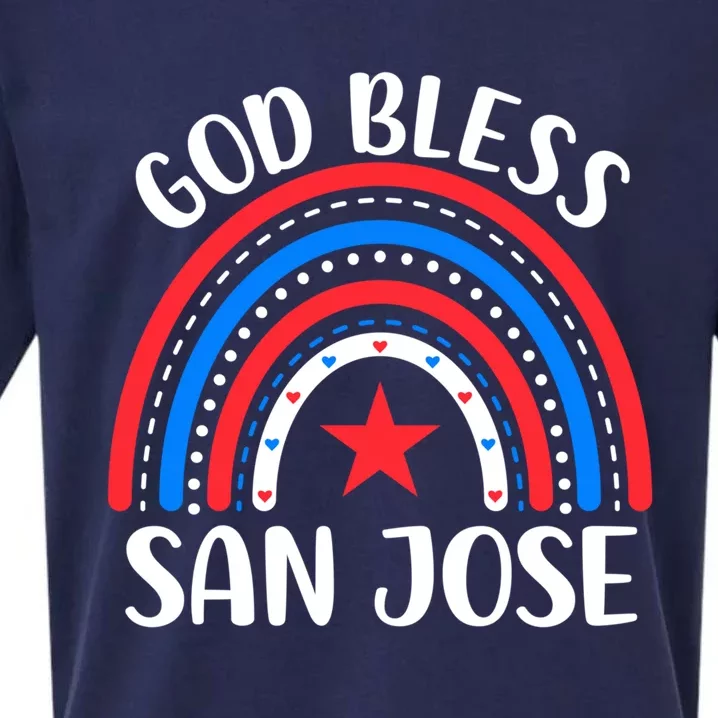 San Jose California Gift I Love San Jose Usa Funny Gift Sueded Cloud Jersey T-Shirt