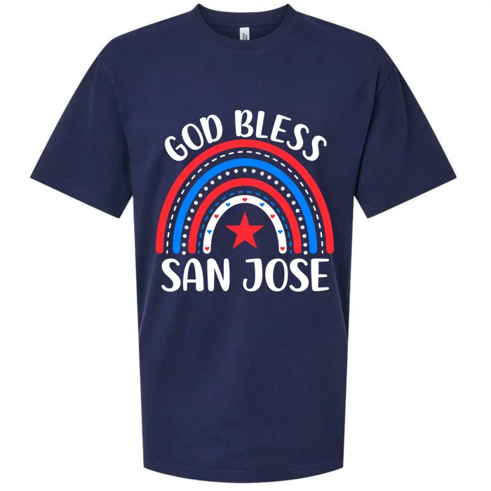 San Jose California Gift I Love San Jose Usa Funny Gift Sueded Cloud Jersey T-Shirt