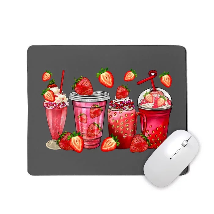 Strawberry Juice Coffee Cups Strawberry Festival Fruit Lover Mousepad