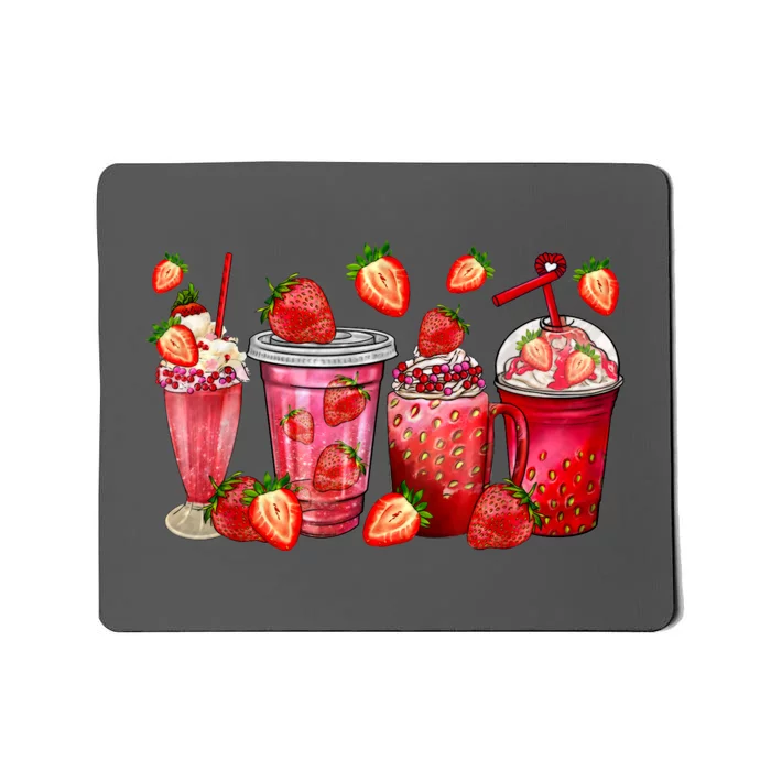 Strawberry Juice Coffee Cups Strawberry Festival Fruit Lover Mousepad