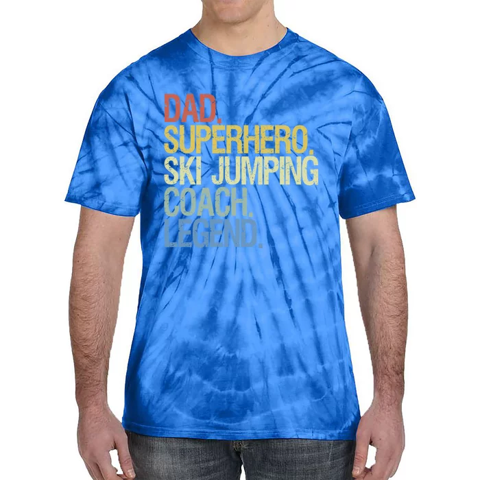 Ski Jumping Coach Dad Gift Tie-Dye T-Shirt