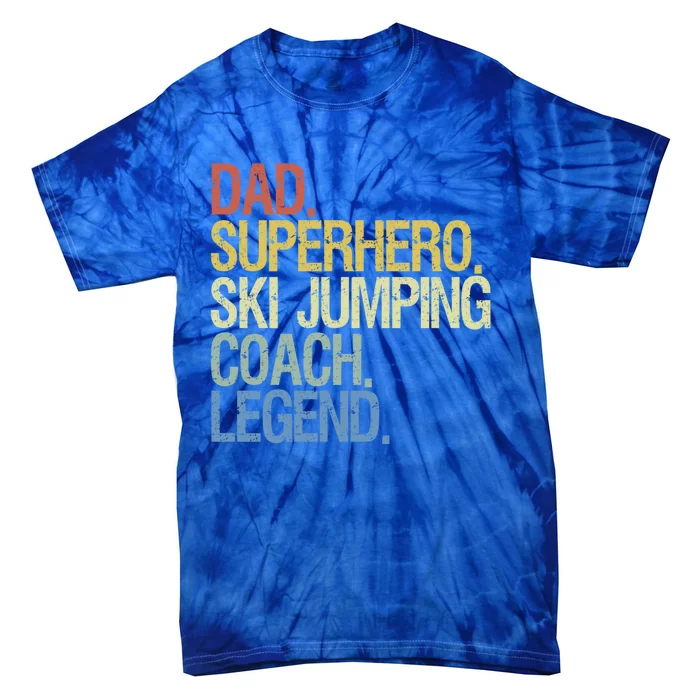 Ski Jumping Coach Dad Gift Tie-Dye T-Shirt