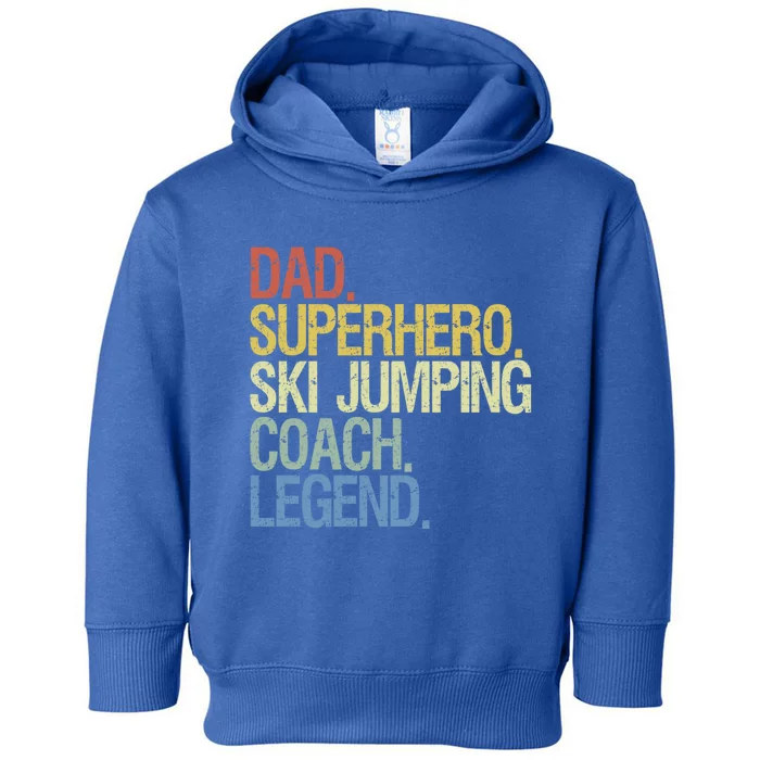 Ski Jumping Coach Dad Gift Toddler Hoodie