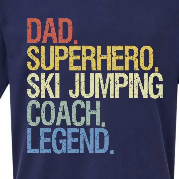 Ski Jumping Coach Dad Gift Sueded Cloud Jersey T-Shirt