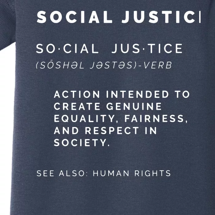 Social Justice Definition | SJW, Liberal, Civil Rights Baby Bodysuit