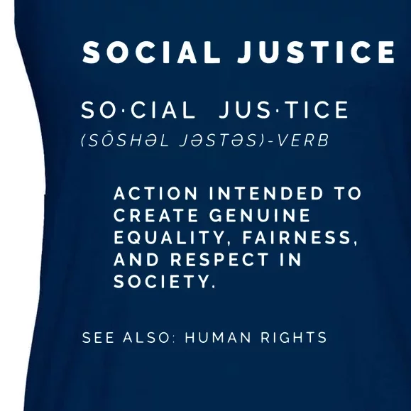 Social Justice Definition SJW, Liberal, Civil Rights Ladies Essential Flowy Tank