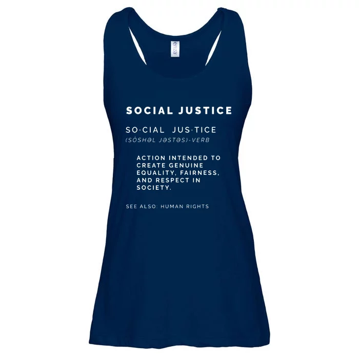 Social Justice Definition SJW, Liberal, Civil Rights Ladies Essential Flowy Tank