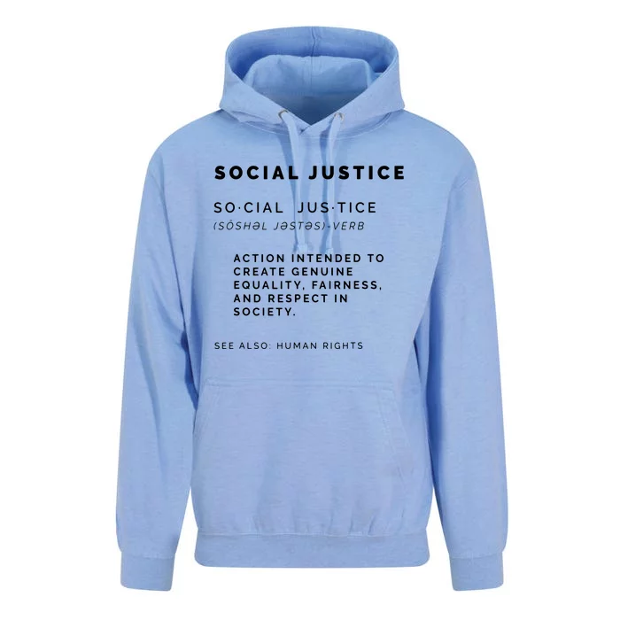 Social Justice Definition SJW, Liberal, Civil Rights Unisex Surf Hoodie