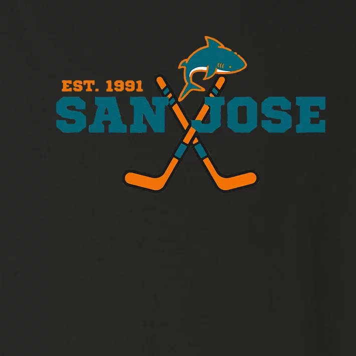 San Jose Est 1991 Sports Team Novelty Athletic Shark Toddler Long Sleeve Shirt