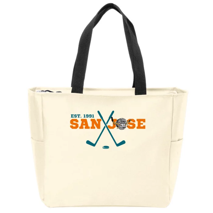 San Jose Est 1991 Sports Team Novelty Athletic Zip Tote Bag