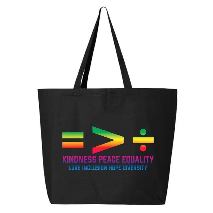 Social Justice Equality Greater Than Division 25L Jumbo Tote