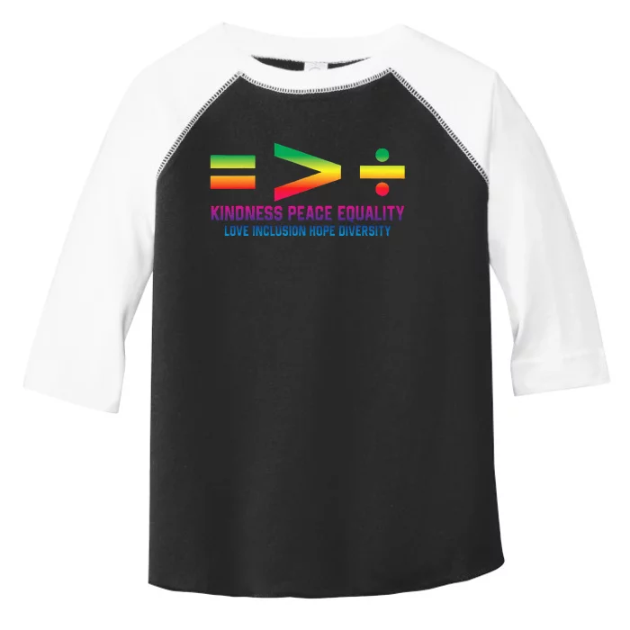 Social Justice Equality Greater Than Division Toddler Fine Jersey T-Shirt