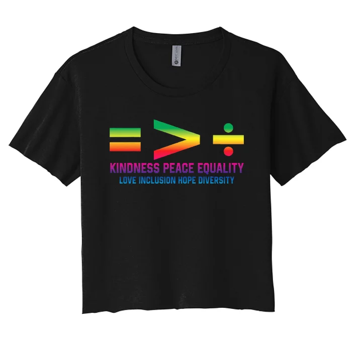 Social Justice Equality Greater Than Division Women's Crop Top Tee