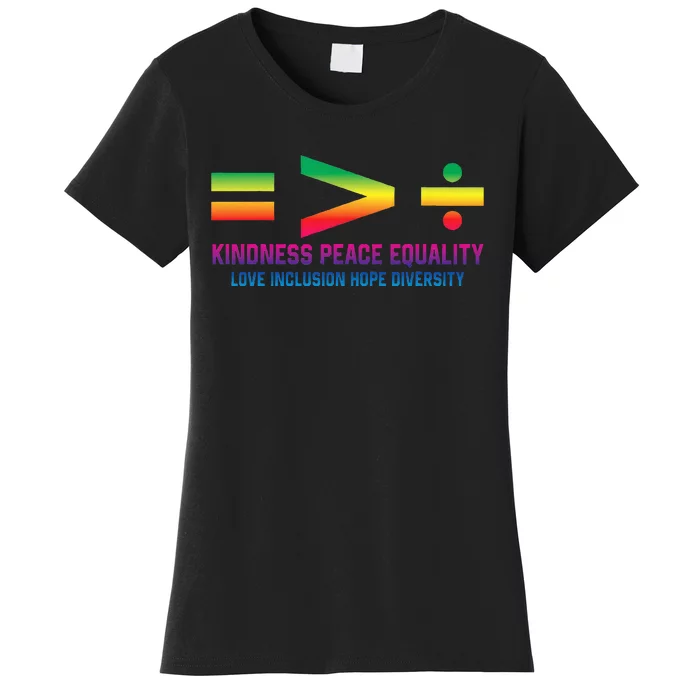 Social Justice Equality Greater Than Division Women's T-Shirt