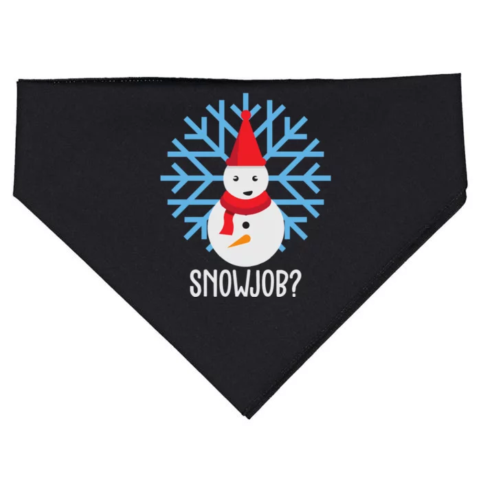 Snow Job Funny Snowman USA-Made Doggie Bandana