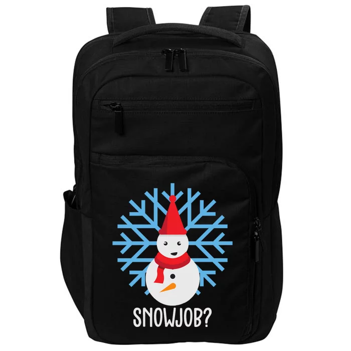 Snow Job Funny Snowman Impact Tech Backpack