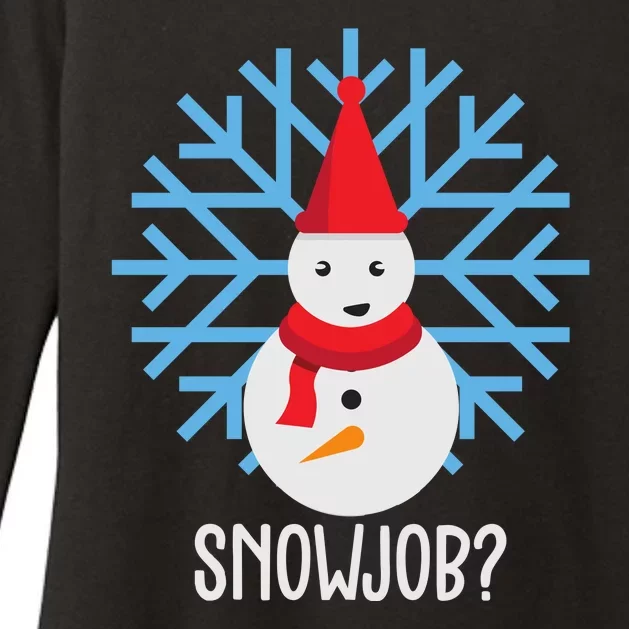 Snow Job Funny Snowman Womens CVC Long Sleeve Shirt