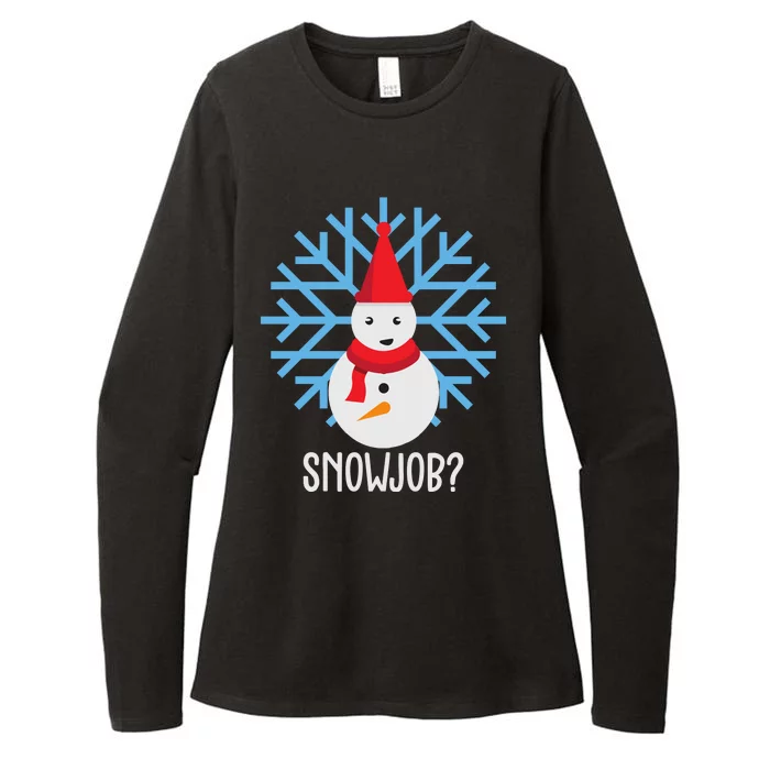 Snow Job Funny Snowman Womens CVC Long Sleeve Shirt