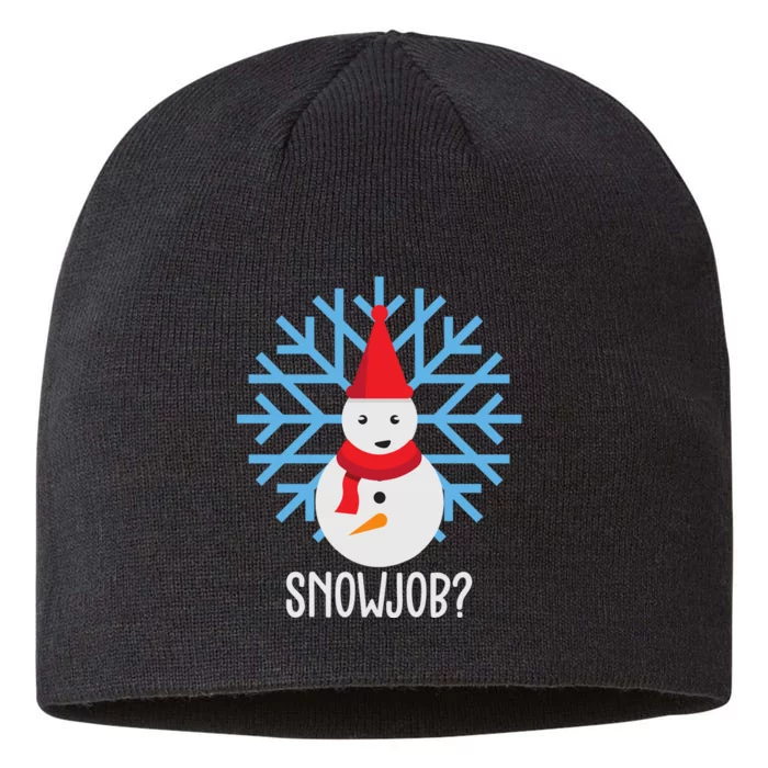 Snow Job Funny Snowman 8 1/2in Sustainable Knit Beanie