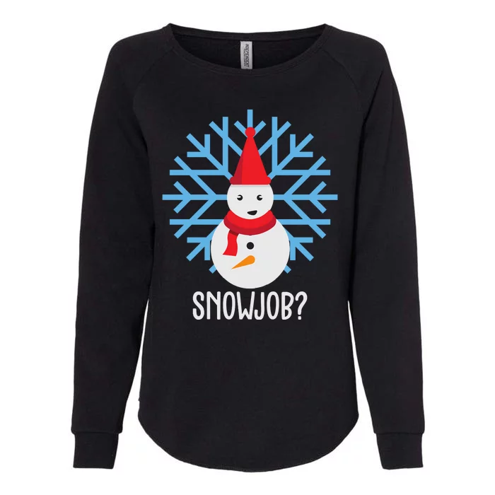 Snow Job Funny Snowman Womens California Wash Sweatshirt