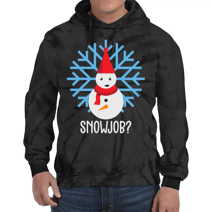 Snow Job Funny Snowman Tie Dye Hoodie