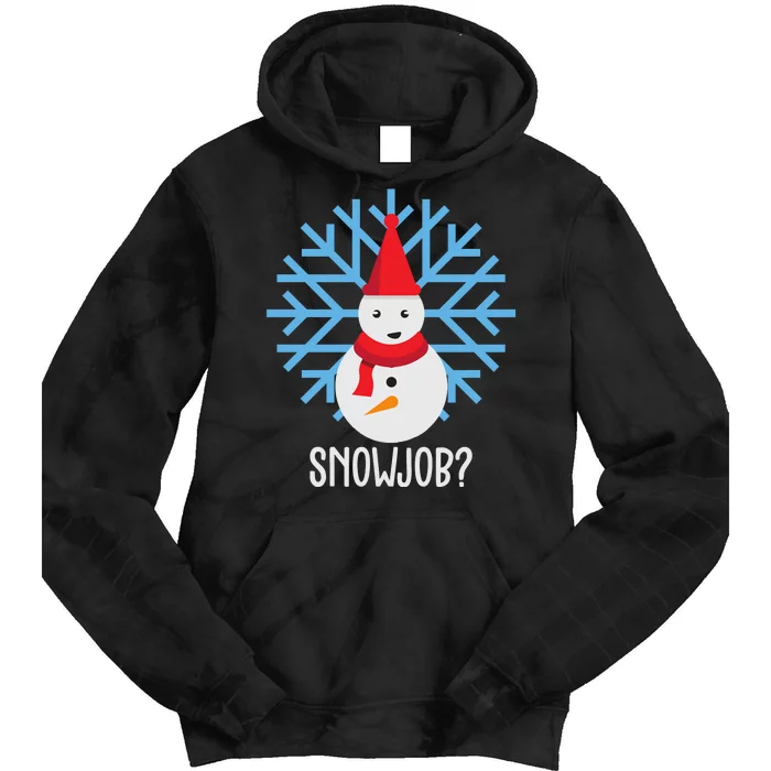 Snow Job Funny Snowman Tie Dye Hoodie