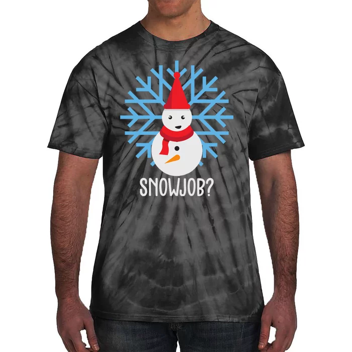 Snow Job Funny Snowman Tie-Dye T-Shirt